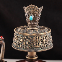 Tibetan pure copper Benba pot Wenba water purification bottle supplies imitation Nepalese crafts Tantric ornaments worship supplies small u