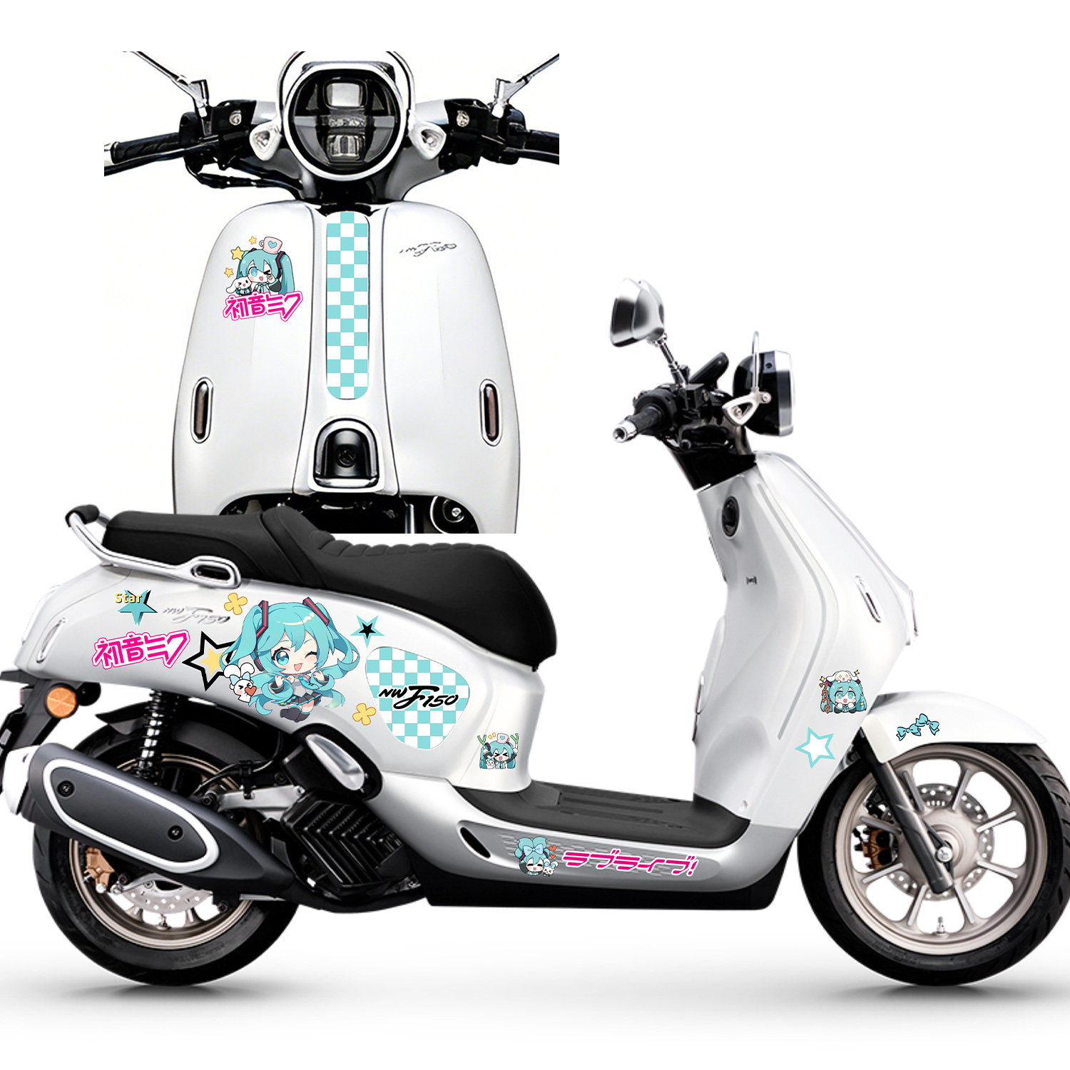 Suitable for Honda Nwf150 Decorative Stickers, Cartoon Versatile Trendy Decorative Stickers, Motorcycle Modification Accessories Stickers