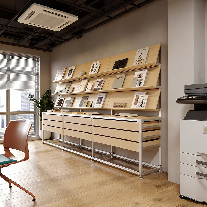 Shop Display Cabinet Made of Birch Wood Marine Board and Aluminum Extrusion Materials, Simple Modern Showroom Storage Rack, Drawer Cabinet Shop Display Cabinet Made of Birch Wood Marine Board and Aluminum Extrusion Materials, Simple Modern Showroom Storage Rack, Drawer Cabinet