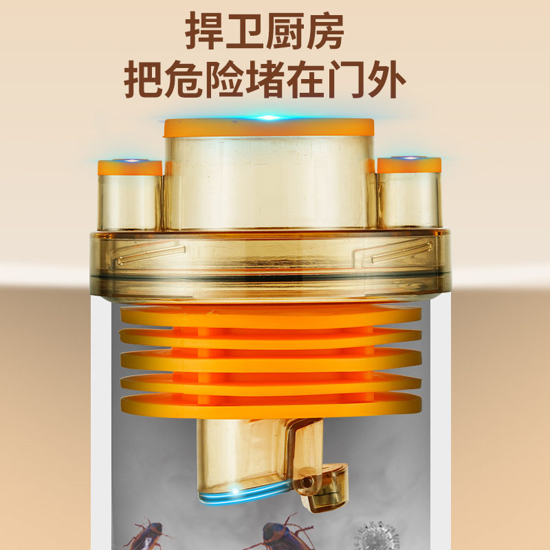 Kitchen Lower water pipe Anti-smells Smelter Sewer Triple Head Pass Dishwasher Integrated water distributor Seal stopper Vegetable Wash Basin-Taobao