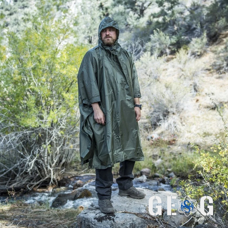 Helikon Poncho U.S. Model Lightweight Us Military Tactical Multi-Functional Raincoat Tarp Cape