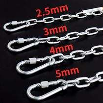 Dog chain traction rope buckle large dog German Shepherd Golden Retriever Teddy small and medium-sized iron chain anti-bite broken bolt dog iron chain