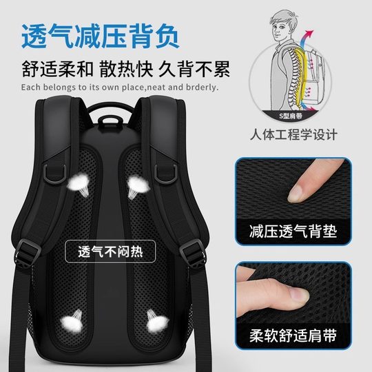 Zurückziehen Business-Rucksack Herren Computertasche Herren neuer Rucksack mit großer Kapazität wasserdicht Geschäftsreise zur Arbeit pendelnde Frauen