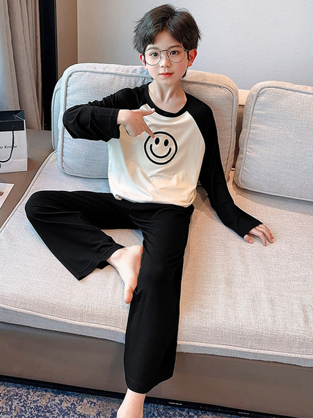Modal Children's Pajamas for Boys, Spring and Autumn Long-Sleeve Loungewear, Thin Style, Trendy Big Boys' Summer Air-Conditioning Clothing — 5