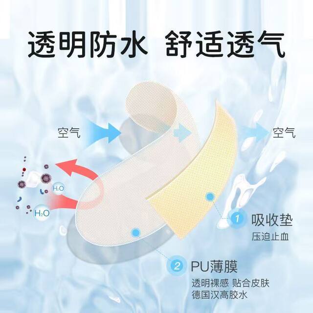 Band-Aid medical waterproof ultra-thin high elastic transparent waterproof band-aid invisible breathable anti-wear foot swimming and bathing