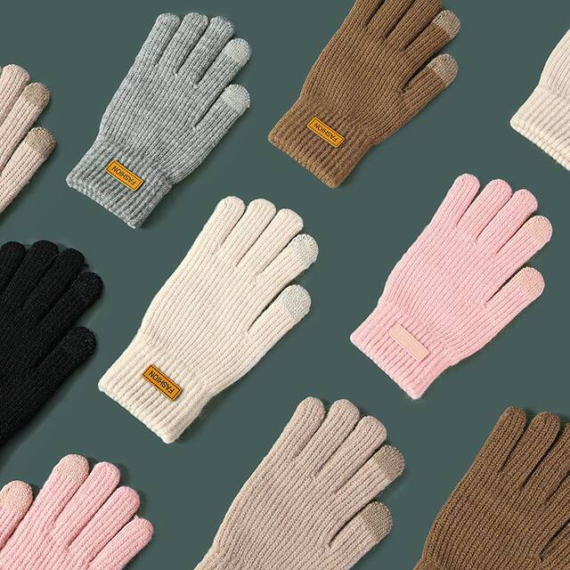 Maillard gloves winter thickened warm gloves for students riding and driving to prevent cold and frostbite touch screen plus velvet cotton gloves