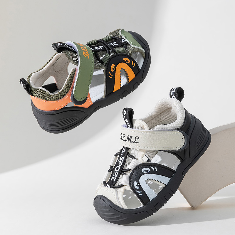 Baby Boy Sandals 1-3 Years Old, New Summer Style Infant Shoes, Soft-Soled Toddler Shoes, Girls' Closed-Toe Functional Shoes
