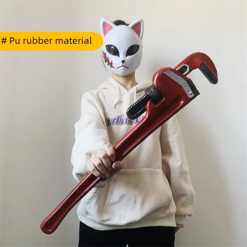 Large Wrench Children's Toy Early Education Educational Tool Game Model Pu Rubber Cos Halloween Scary Prop