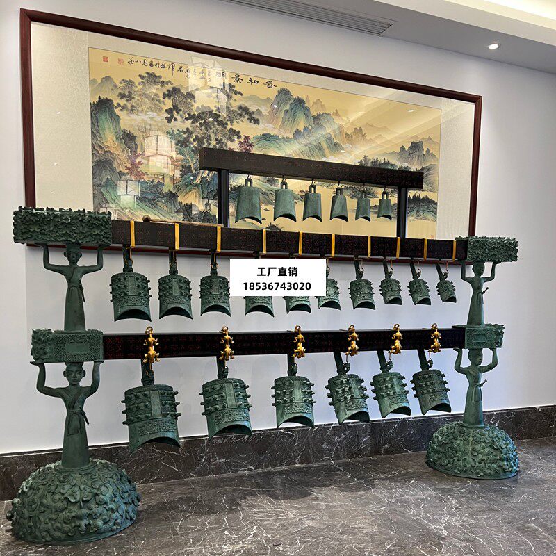 銅器 双龍編鐘 楽器 曽侯乙編鐘 装飾品 現代工芸品 美術品 置物 曾侯乙编钟摆件湖北省博物馆青铜器随州编钟乐器一套定音可演奏评价- 淘宝网