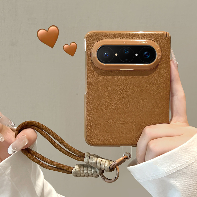 中央軸、全面カバー折りたたみデザイン、ストラップ付きハイエンドデザイン、幅広折りたたみ、スタイリッシュ、軽量、クラシックなHuawei Pura XMax携帯ケースの新しいHuawei Pura XMaxスマホケース。