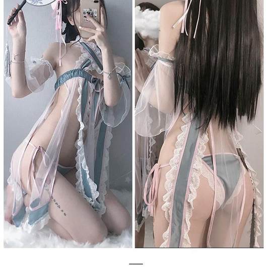 情趣汉服睡衣性感肚兜吊带古风内衣制服qqny套装纯欲诱惑暴露女装