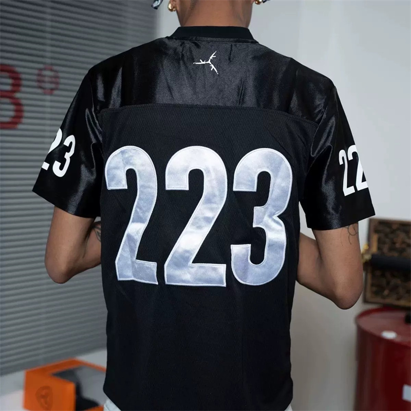 Tgfclub 223 Series American Hip-Hop Sports Fabric Printed Patchwork Football Baseball Uniform Short-Sleeved T-Shirt Trendy Tgfclub 223 Series American Hip-Hop Sports Fabric Printed Patchwork Football Baseball Uniform Short-Sleeved T-Shirt Trendy