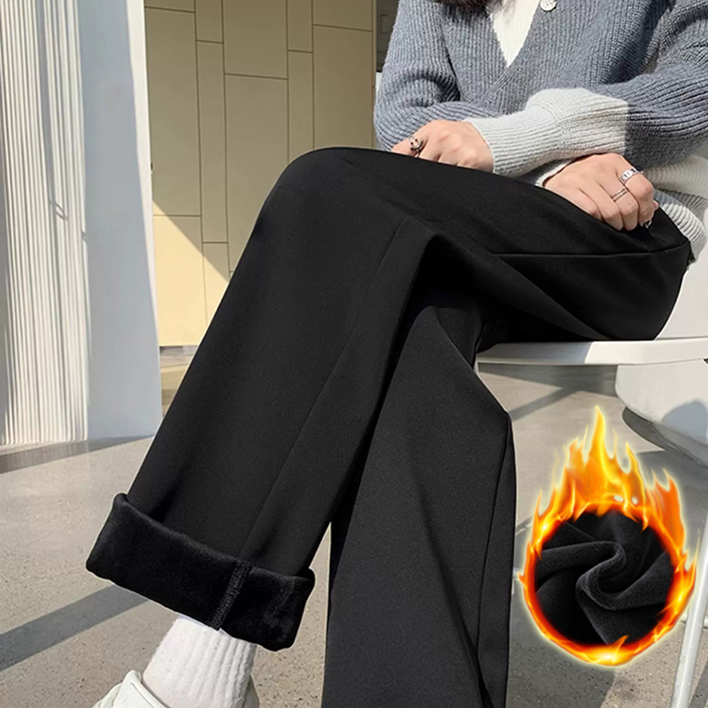 Maternity Pants Black Casual Wide-Leg Pants for Petite Women during Pregnancy, Spring, Autumn, and Winter, Fleece-Lined and Thickened Straight-Leg Pants, Extra Long Pants Maternity Pants Black Casual Wide-Leg Pants for Petite Women during Pregnancy, Spring, Autumn, and Winter, Fleece-Lined and Thickened Straight-Leg Pants, Extra Long Pants