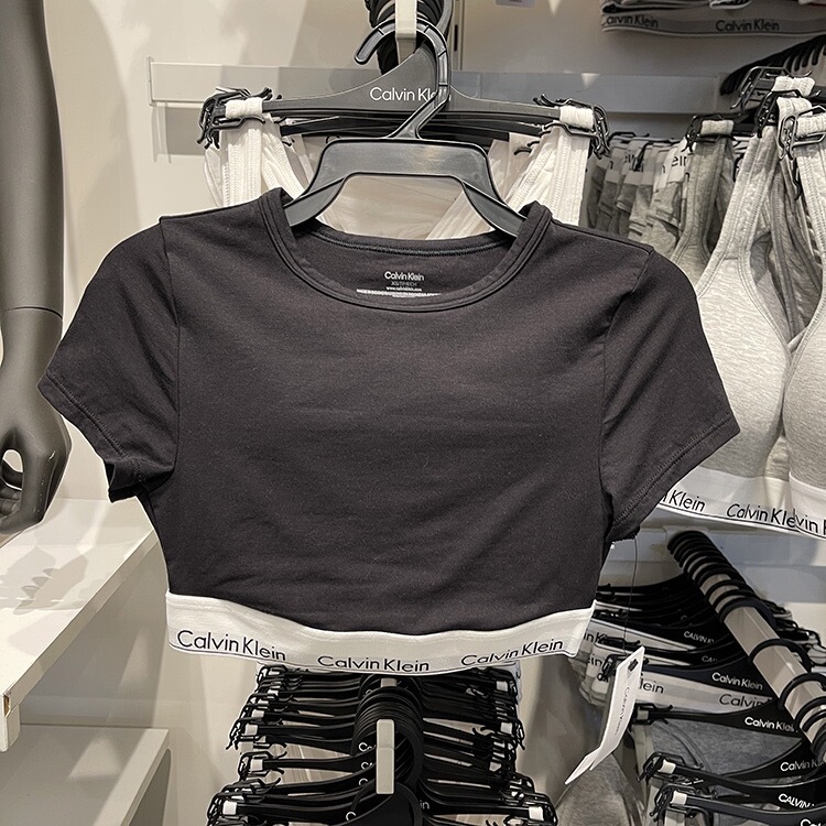 Calvin Klein/Ck Women's Non-Wired Cotton T-Shirt Sports Short T-Shirt Style Inner Bra Qf7213 Calvin Klein/Ck Women's Non-Wired Cotton T-Shirt Sports Short T-Shirt Style Inner Bra Qf7213