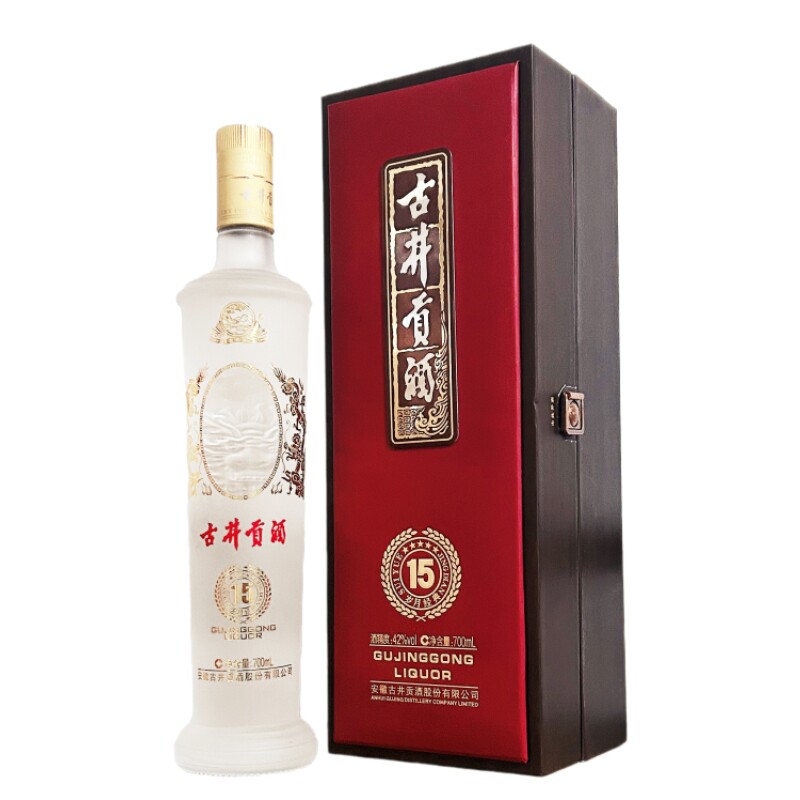 古井贡酒岁月经典十五年42度700ml盒装古井15年古井年份浓香白酒评价