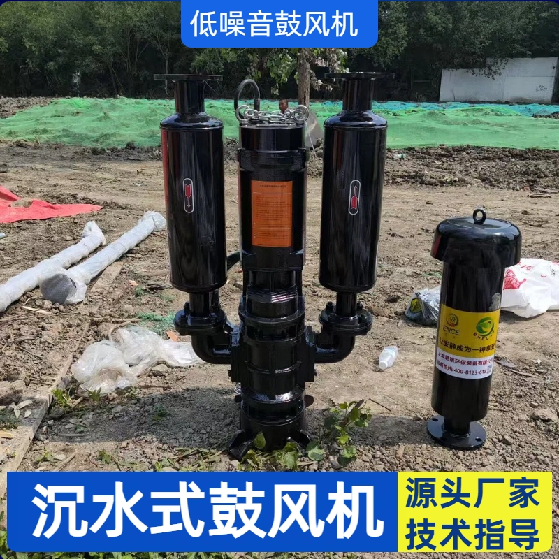 Submersible Air Blower with Noise Level of 60 Decibels, Underwater Installation for River Treatment, Aeration, Maintenance-Free Submersible Roots Blower