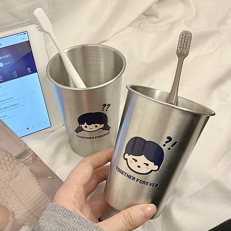 创意不锈钢情侣牙刷杯：黑科技与浪漫碰撞，开启你的洗漱新体验！