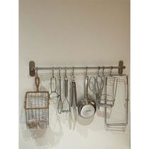 Cino kitchen hook stainless steel movable hook kitchen hanging rod cutting board storage rack spoon shovel hanging rack