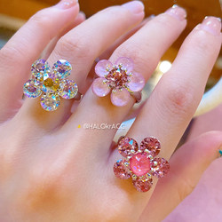 Halokracc Korean Scrystal Cherry Blossom 반지