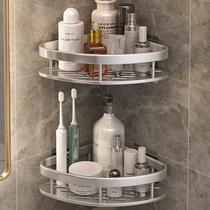 Punch-free toilet bathroom triangle storage rack wall-mounted toilet washbasin wall storage rack