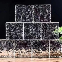 Glass brick ice pattern transparent ice crystal pattern restaurant bar bathroom living room partition wall background wall screen bedroom