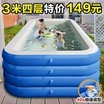 Inflatable swimming pool childrens extra large childs family bathtub adult baby babys home ocean ball swimming pool