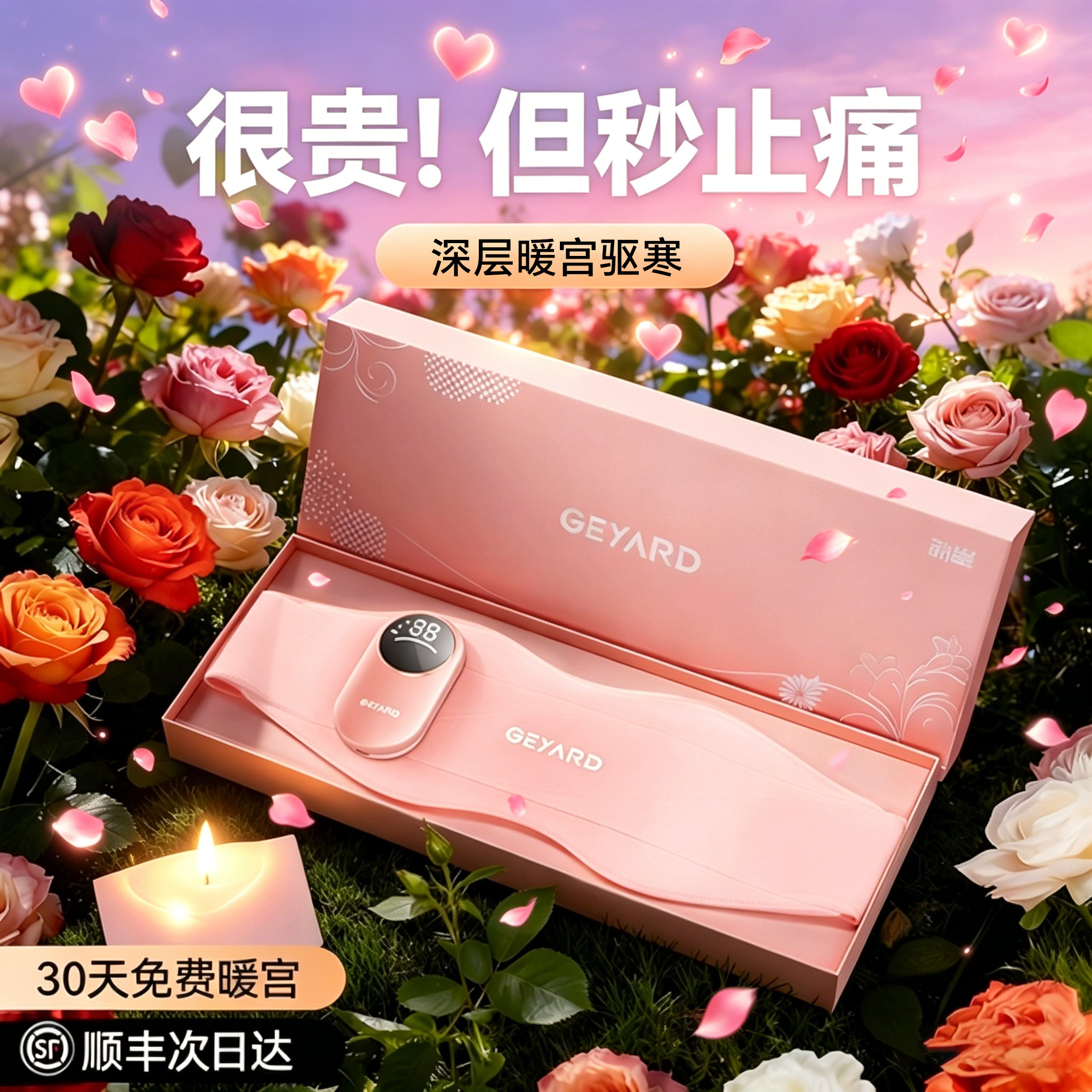 暖宫腰带大姨妈神器月经肚子疼缓解痛经热敷保暖宝宝女生生日礼物