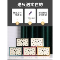 A3L desktop small alarm clock silent desktop clock bedroom ornaments living room home sitting clock bedside large clock retro