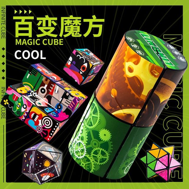 Variety of unlimited Rubik's Cube solid geometry 3D magnetic deformation building blocks thinking training children's educational small toys