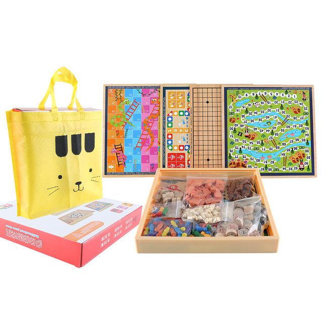 Children's Gifts, Multi-Functional Chess Games, Checkers, Chess, Flying Chess, Backgammon, Elementary School Students' Board Games, Educational Toys
