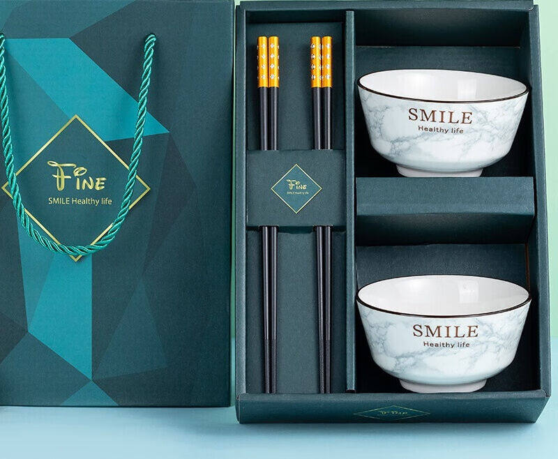 OCool Quick Bowl Chopstick Suit Single Person Food Single Person Cutlery Suit Single Ceramic Bowl tray Bowl Courtesy F-Taobao