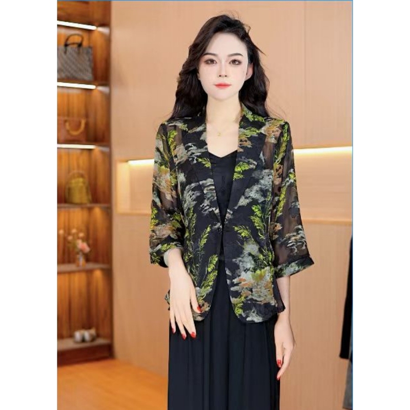 7737-3 New Style Women's Small Shirt and Blazer Jacket