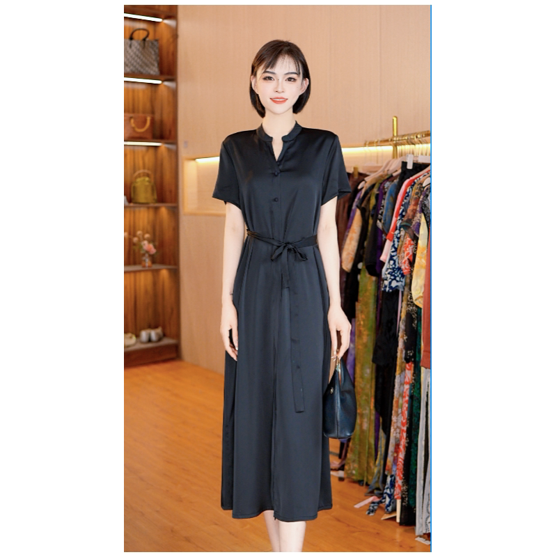 23-27-3 New Style Solid Color Elegant Dress 23-27-3 New Style Solid Color Elegant Dress