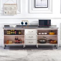 Kitchen cabinet household simple stainless steel stove cabinet cabinet integrated storage cabinet overall assembly economical