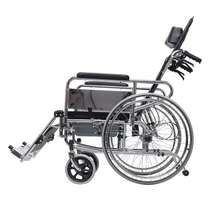 Wheelchair elderly with toilet folding lightweight multi-functional trolley disabled wheelchair high carbon steel fully reclining