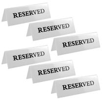 Acrylic Reserved Signs Reserved Tent Signs Desk Signs