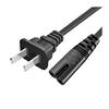 Eight-Character Power Cord, 2-Core, Two-Prong with Plug, for Monitor, Audio, Tv, Printer, Projector, Extended Charging Cable