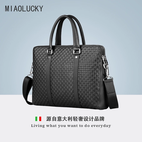 MIAOLUCKY Кожаная элитная сумка через плечо, из натуральной кожи