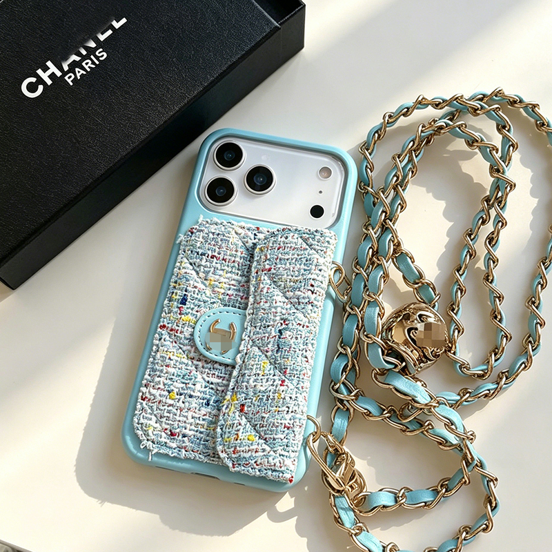 High-End Crossbody Card Holder Leather Phone Case in Chanel Style Suitable for Apple 17 Pro Max, European and American Style iPhone 16 /15/14/13 High-End Crossbody Card Holder Leather Phone Case in Chanel Style Suitable for Apple 17 Pro Max, European and American Style iPhone 16 /15/14/13