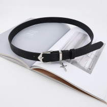 Japan FC retro niche belt womens new casual belt versatile and simple with jeans and stylish black