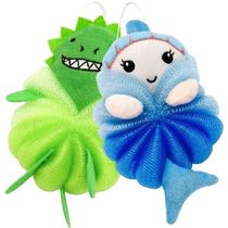 2 Pcs Baby Bath Rinser Children #39 s Ball Cartoon Shower