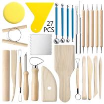 Cross-border pottery tools 27-piece set stone plastic clay pill stick carving knife punch cutting piece seven needles