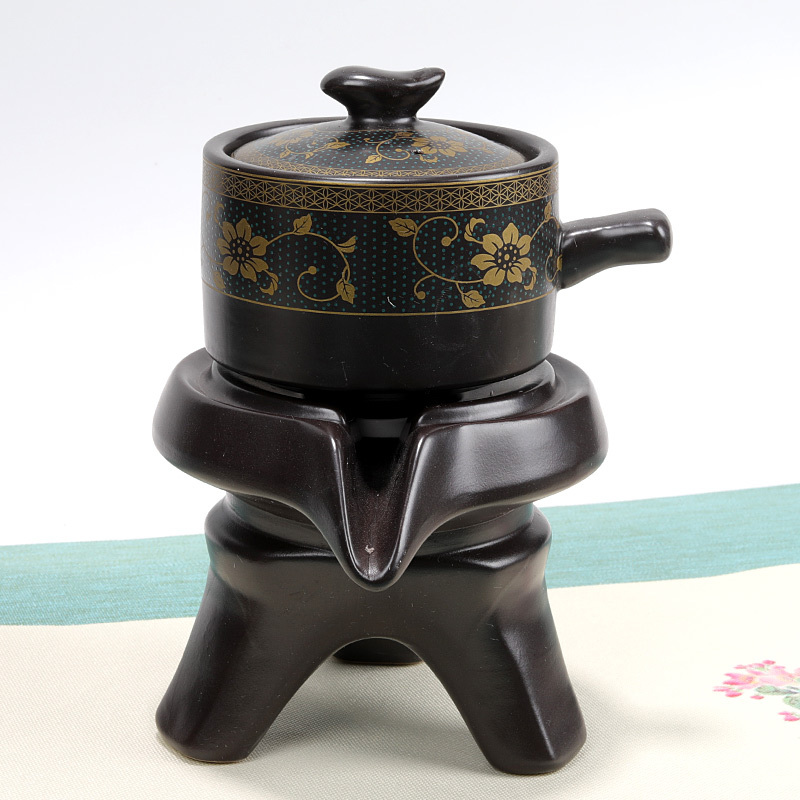 Lazy Person's Tea Set Anti-Scalding Teapot Ceramic Kung Fu Tea Cup Stone Grinder Semi-Automatic Tea Brewing Gadget Lid Accessories
