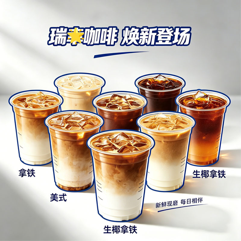 Rui Coffee [Standard American Jasmine Fragrance American Latte Featherlight Fruit and Vegetable Tea] Available Nationwide