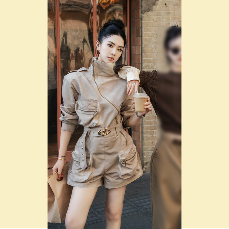 2026年夏新作：シックでスタイリッシュなワンピースジャンプスーツ、機能的なスタイル、ゆったりとしたフィット感、女性用カジュアルワークウェアショーツ