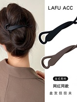 Internet celebrity high-end hair clip on the back of the head twisted hair clip womens autumn and winter grab clip duckbill clip one-word clip hair clip