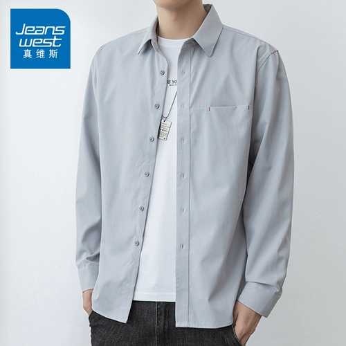 Трендовая осенняя демисезонная рубашка, куртка, оверсайз