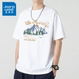 Хлопковая брендовая футболка с коротким рукавом, в американском стиле