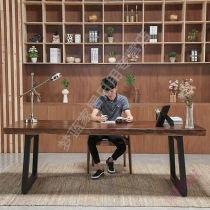 American desk writing desk simple modern desktop computer desk desk solid wood table long table side large board table 2120