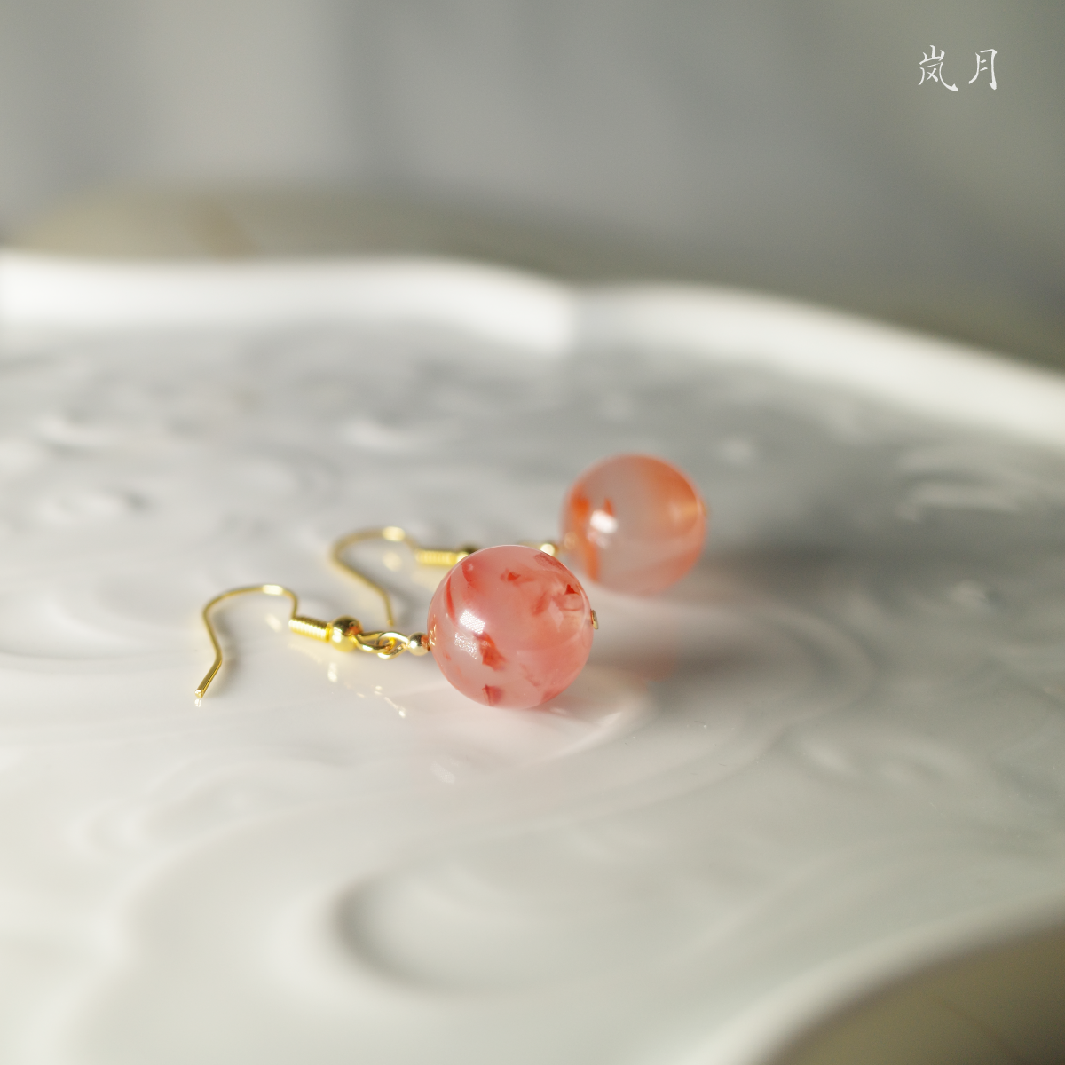 Серьги 天然南红玛瑙荔枝冻耳环新款耳钉纯银复古耳饰古风耳坠母亲节礼物